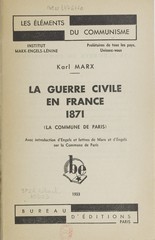 La Guerre civile en France - Karl Marx édition1933